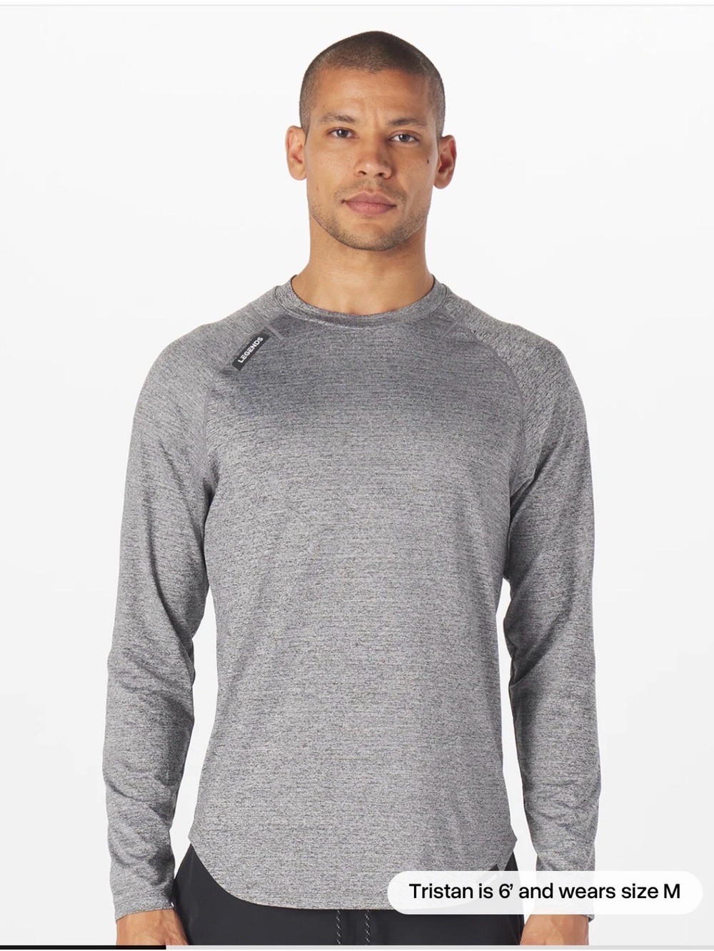 LEGENDS Men’s Enzo LS Tee - Dark Grey